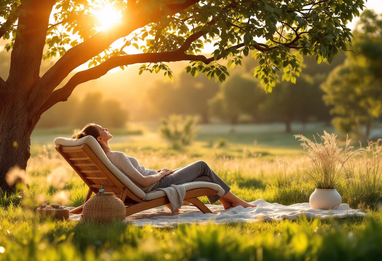relaxing in the sun